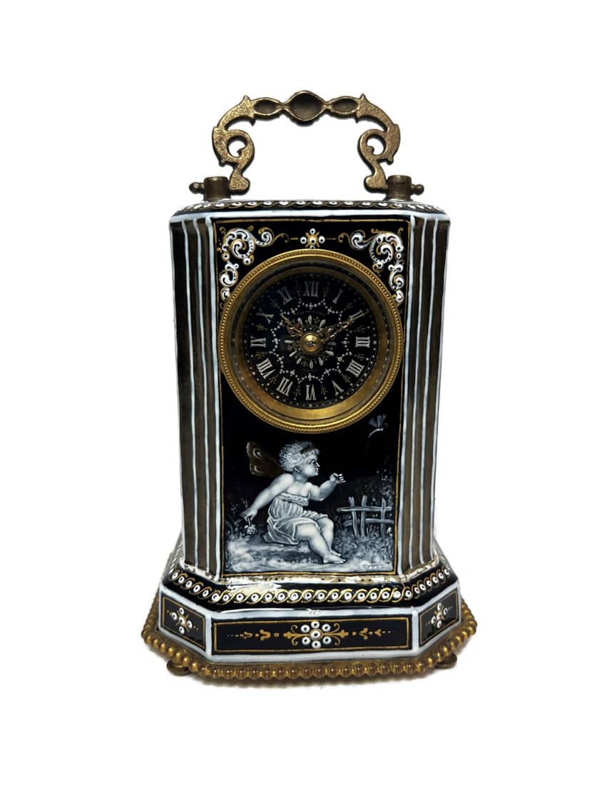19th C Tiffany & Co Enamel Clock $3750